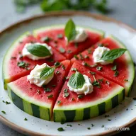 The Freshest Summer Star Watermelon Pizza with Feta Balsamic