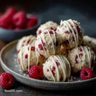 Effortlessly Easy White Chocolate Raspberry Energy Balls