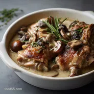 Braised Chicken Thighs: Rich White Wine Tarragon Recipe