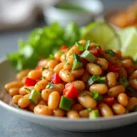 Sunshine Fiesta Bean Salad with Zesty Lime Vinaigrette