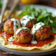 Healthy Greek Turkey Meatballs with Feta Lemon Zest