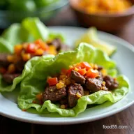 Zesty Steak Taco Lettuce Wraps My GoTo LowCarb Carne Asada