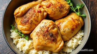 Bake Chicken Thighs for Tasty Family Dinner recipe card