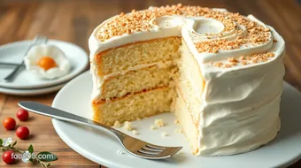 Bake Delicious Vanilla Layer Cake Today! recipe card