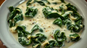 Classic Creamed Spinach Recipe: A Velvety Comfort Side Dish recipe card