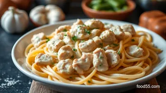 How to Make Amazing Creamy Garlic Chicken Pasta: Aaron and Claire Recipes recipe card