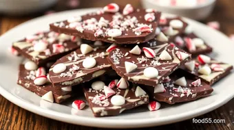 Easy Christmas Desserts: 7 Festive Chocolate Peppermint Bark Ideas recipe card