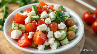 My Grandmother's Mediterranean Cucumber and Tomato Salad: A Fresh Escape! recipe card