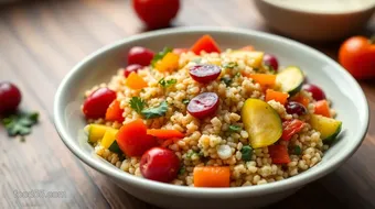 Sautéed Quinoa Bowl with Colorful Veggies