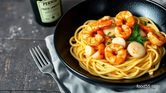 Sautéed Seafood with Creamy Pernod Delight recipe card