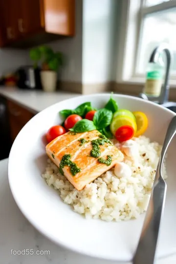 Pesto-Coated Salmon and Rice Bowls steps