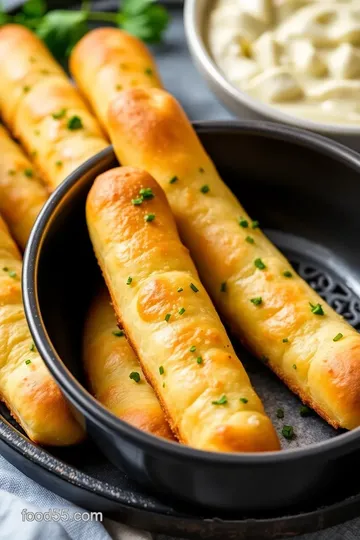 Garlic Bread Cylinders presentation