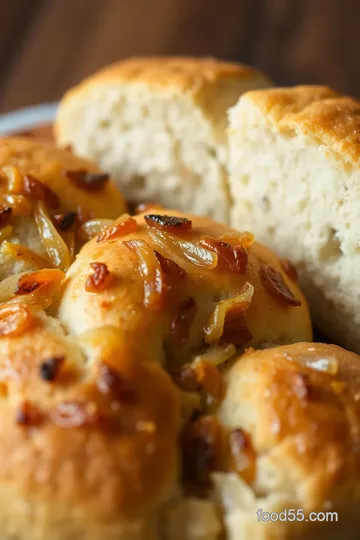 California Style Onion Bread presentation