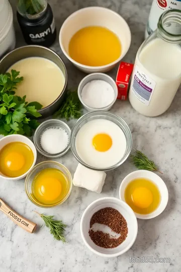 Savory Crème Brûlée ingredients