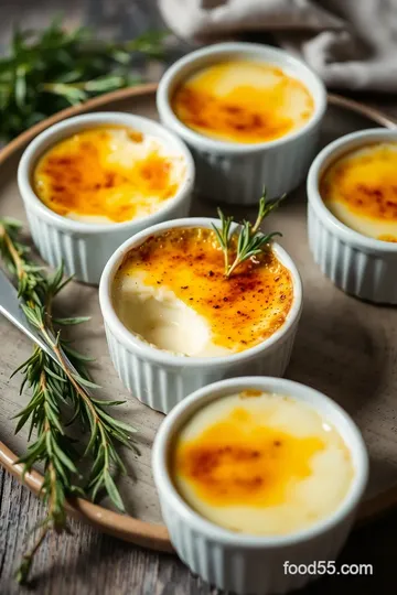 Savory Crème Brûlée presentation