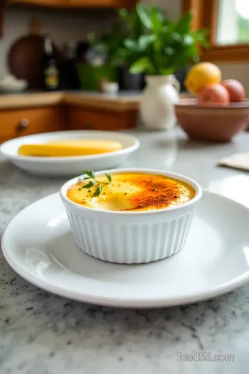 Savory Crème Brûlée steps