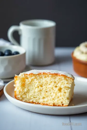 Fluffy Soufflé Yogurt Cake presentation