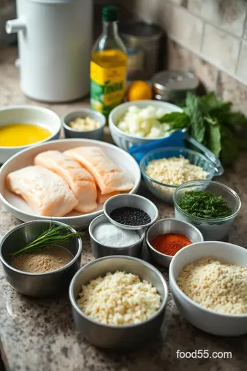 Baked Walleye Fillets with a Zesty Lemon-Dill Crust ingredients