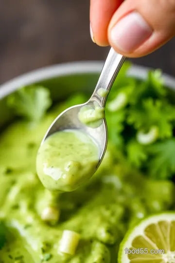 Creamy Cilantro Lime Salad Dressing presentation