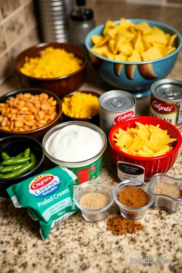 Cheesy Refried Bean Dip Delight ingredients