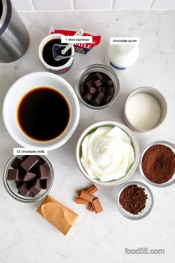 Iced Mochaccino Recipe ingredients