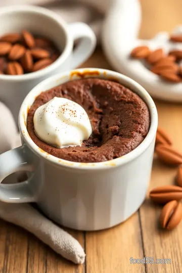 Chocolate Almond Flour Mug Cake presentation