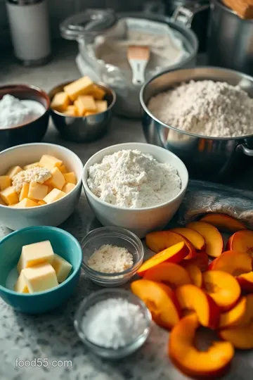 Classic Easy Peach Pie ingredients