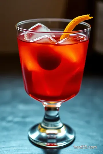 Classic Manhattan Cocktail presentation
