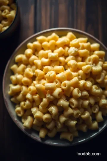 Classic Old-Fashioned Mac and Cheese presentation