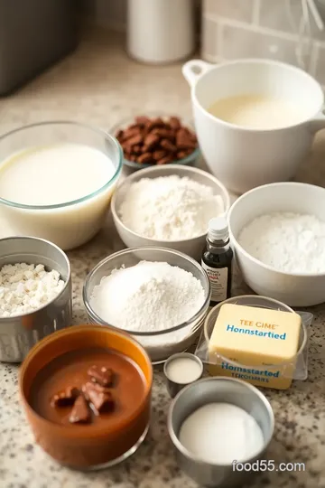 Delicious Eggless Chocolate Pudding ingredients