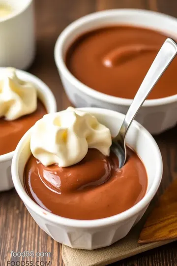 Delicious Eggless Chocolate Pudding presentation