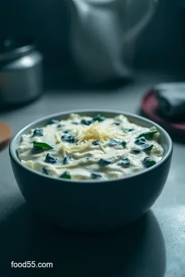 Creamy Espinaca Dip with a Zesty Twist presentation