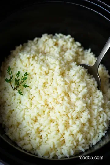 Creamy Herb Rice Delight presentation