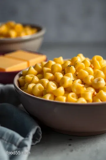 Creamy Velveeta Mac and Cheese Delight presentation