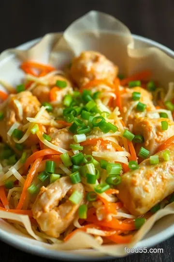 Crispy Baked Egg Rolls with a Flavorful Twist presentation