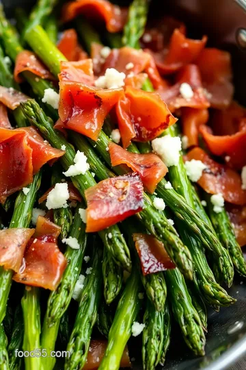 Crispy Prosciutto-Wrapped Asparagus presentation