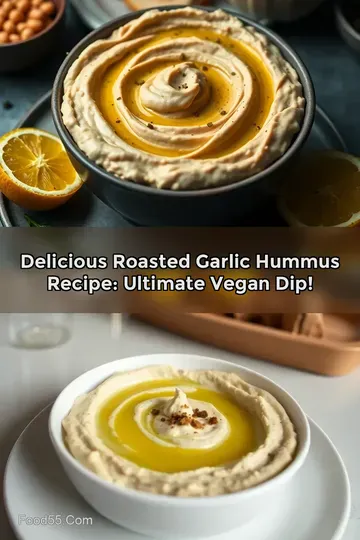 Delicious Roasted Garlic Hummus Recipe: Ultimate Vegan Dip!