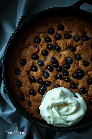 Dutch Oven Chocolate Chip Cookie Skillet presentation