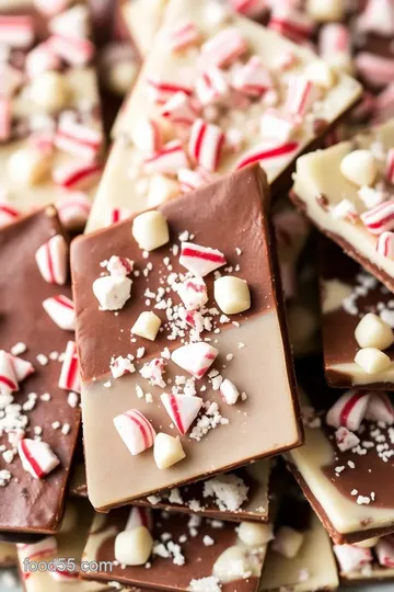 Easy Christmas Chocolate Peppermint Bark presentation