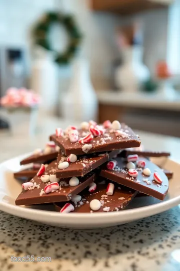 Easy Christmas Chocolate Peppermint Bark steps