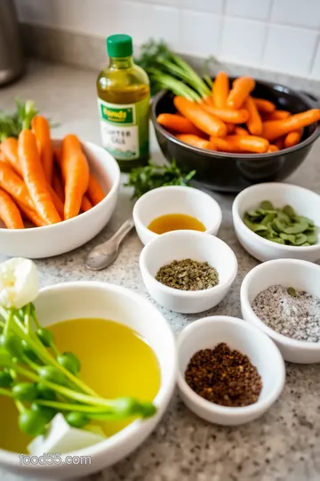 Easy Herb Roasted Carrots with Curry Leaves and Fenugreek ingredients