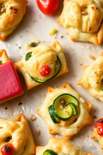 Flaky Vegetable Pastry Bites presentation