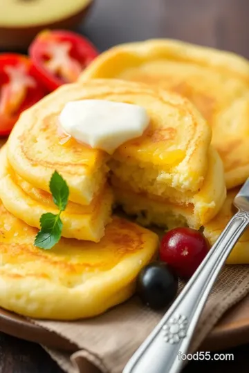 Yellow Maize Flour Pancakes presentation