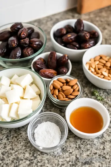 Stuffed Fresh Dates with Goat Cheese and Almonds ingredients