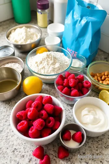 Gluten-Free Bundt Cake with Lemon and Raspberries ingredients