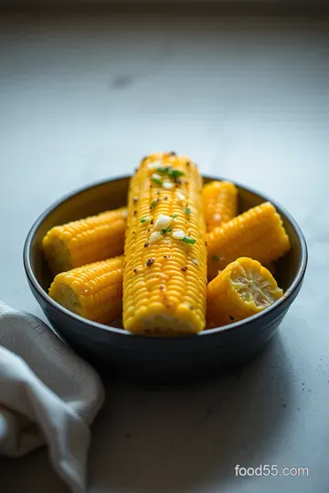 Golden and Tender: Oven-Roasted Corn on the Cob presentation