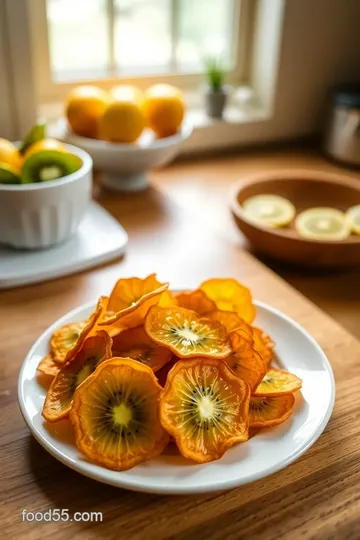 Crispy Golden Kiwi Chips steps