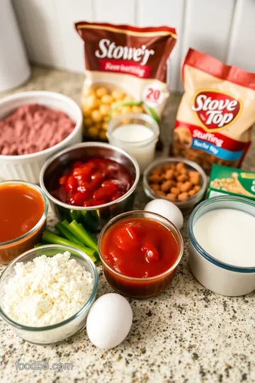 Homestyle Meatloaf with Savory Stove Top Stuffing ingredients