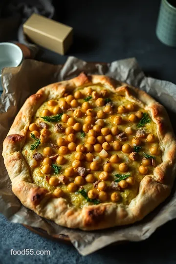 Julie Tichon’s Savory Chickpea Galette presentation