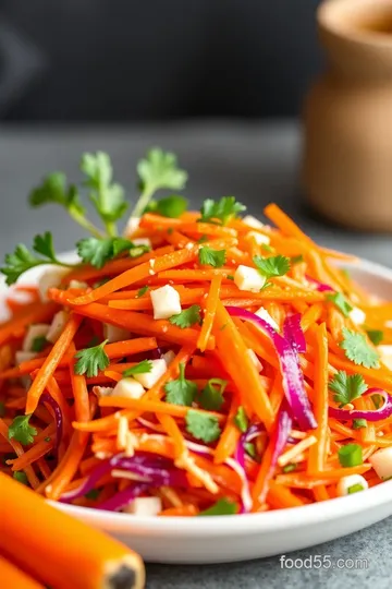 Spicy Carrot Salad presentation